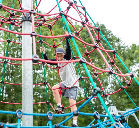 climbing frame in the children's play park