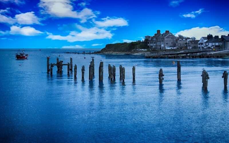 Swanage bay in the winter