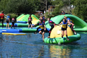 children having fun at water park in dorset