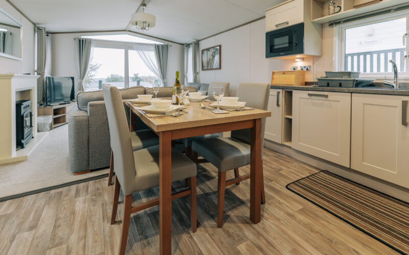 Oak holiday home dining table