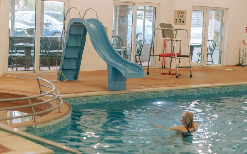 slide at ulwell indoor swimming pool