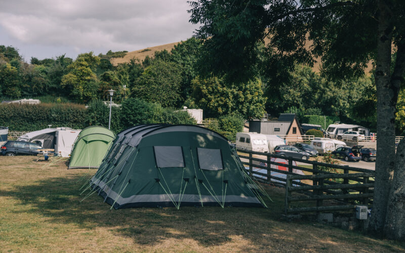 tent pitches at ulwell holiday park