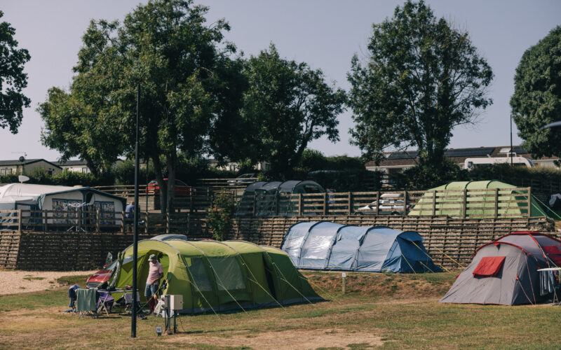 tents at ulwell holiday park in swanage