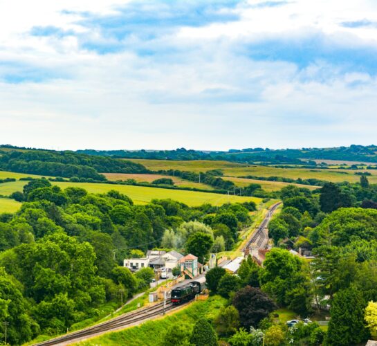 swanage railway aerial view